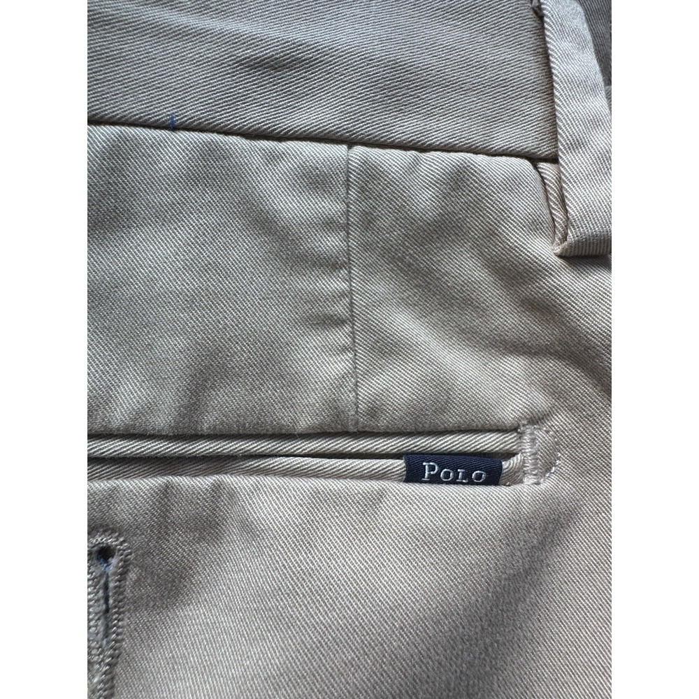 Mens Polo Ralph Lauren Stretch‎ Straight Fit Pants Chino Kakie 36x34 - Picture 8 of 11